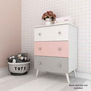 Lazy 3 Drawers Compactum Pink