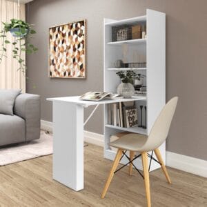 Space Saver Shelf With Dropdown Table