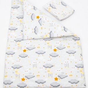 Baby Haven Cot Comforter Set - Grey Clouds