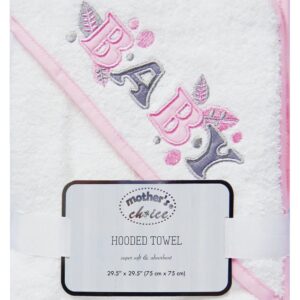 100% cotton hooded towel pink