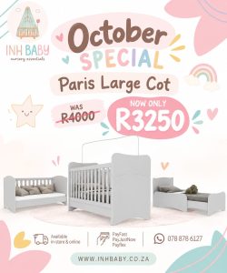 Paris Large Baby Cot 3 in 1