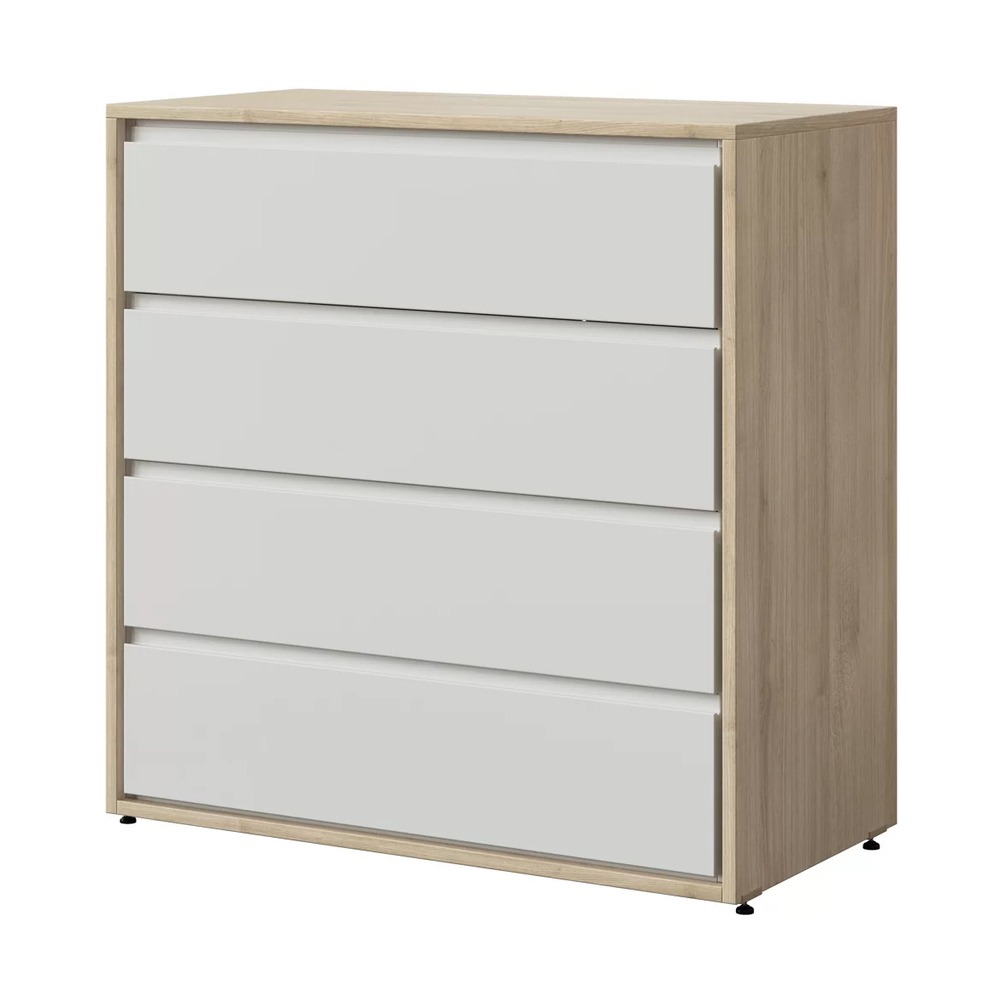 Manhattan 4-Drawer Chest of Drawers White/oak - Image 4