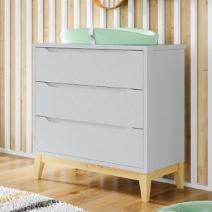 Venice 3-Drawer Chest of Drawers Grey/Oak