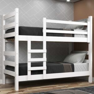 Kids 2-in-1 Bunk Bed White