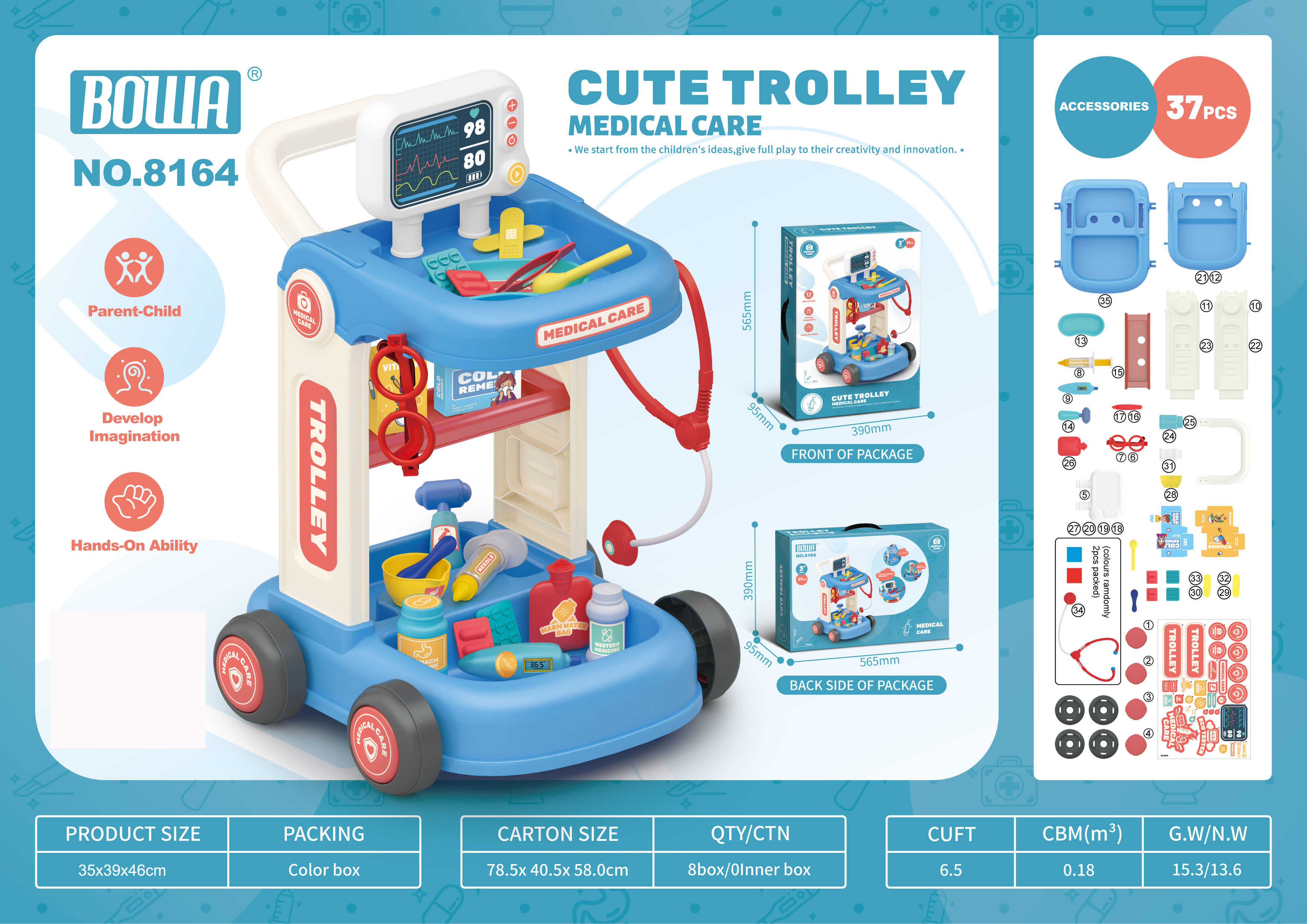 Kiddies Cute Trolley Toy