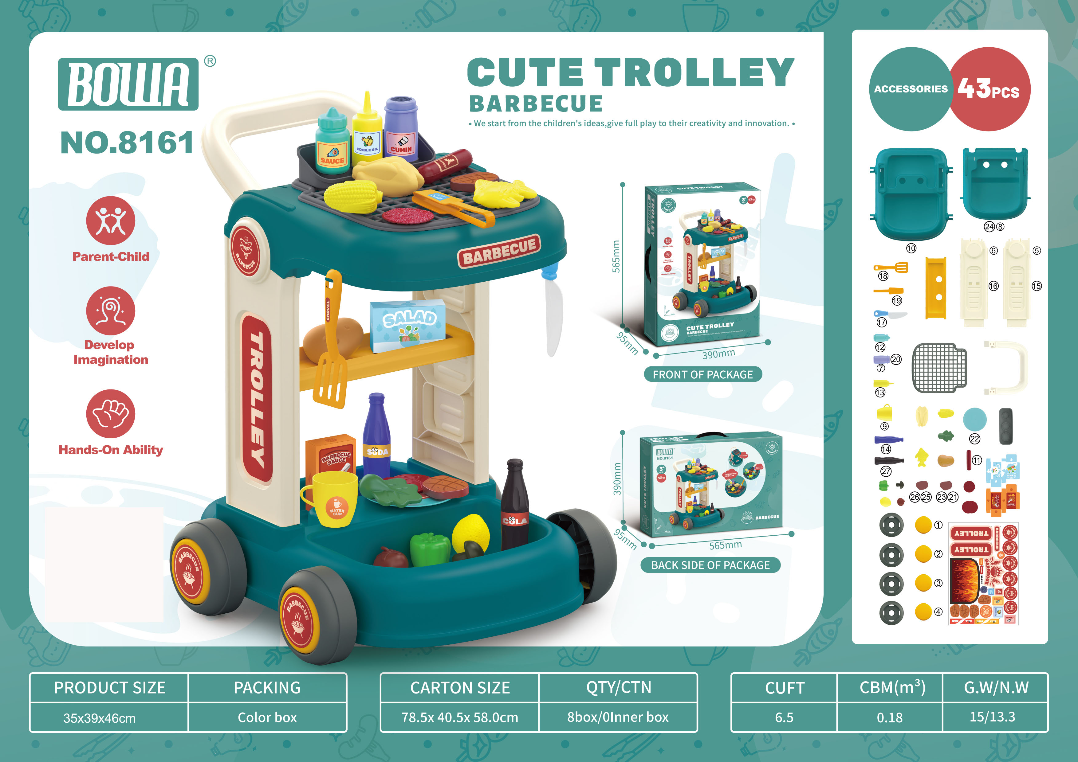 Kiddies Cute Trolley Toy - Image 3