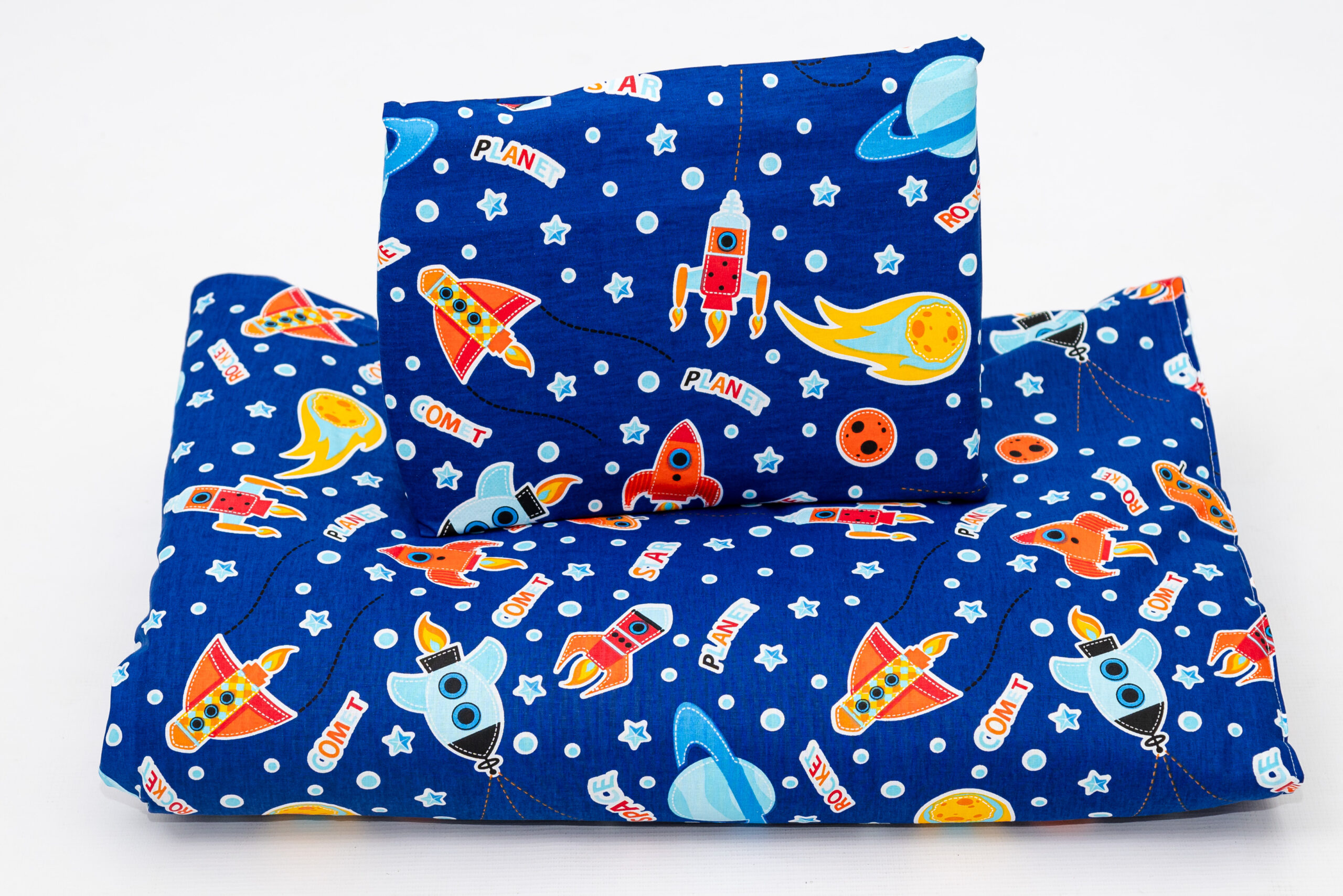 Baby Haven Cot Comforter Set - Blue rocket - Image 2