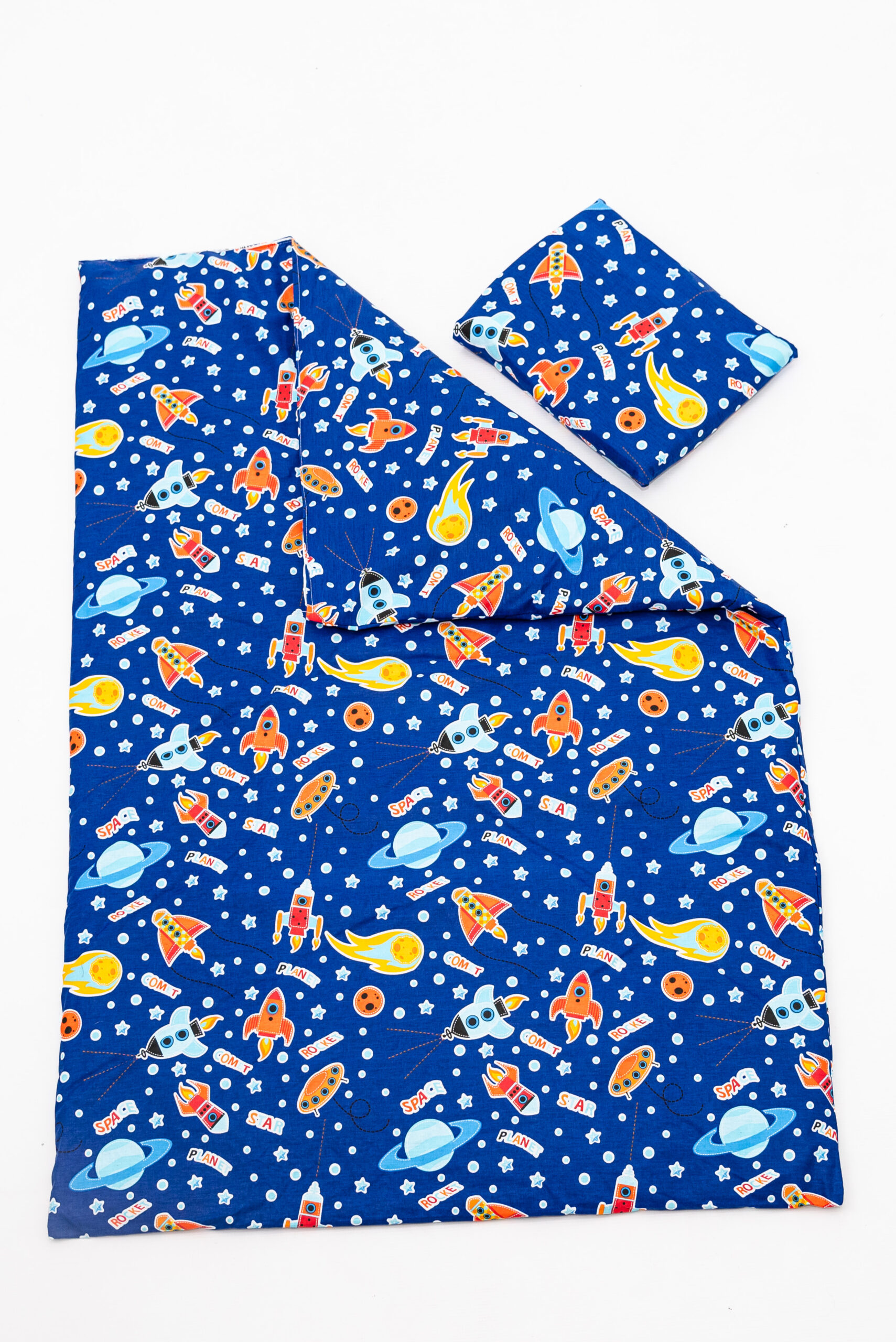 Baby Haven Cot Comforter Set - Blue rocket