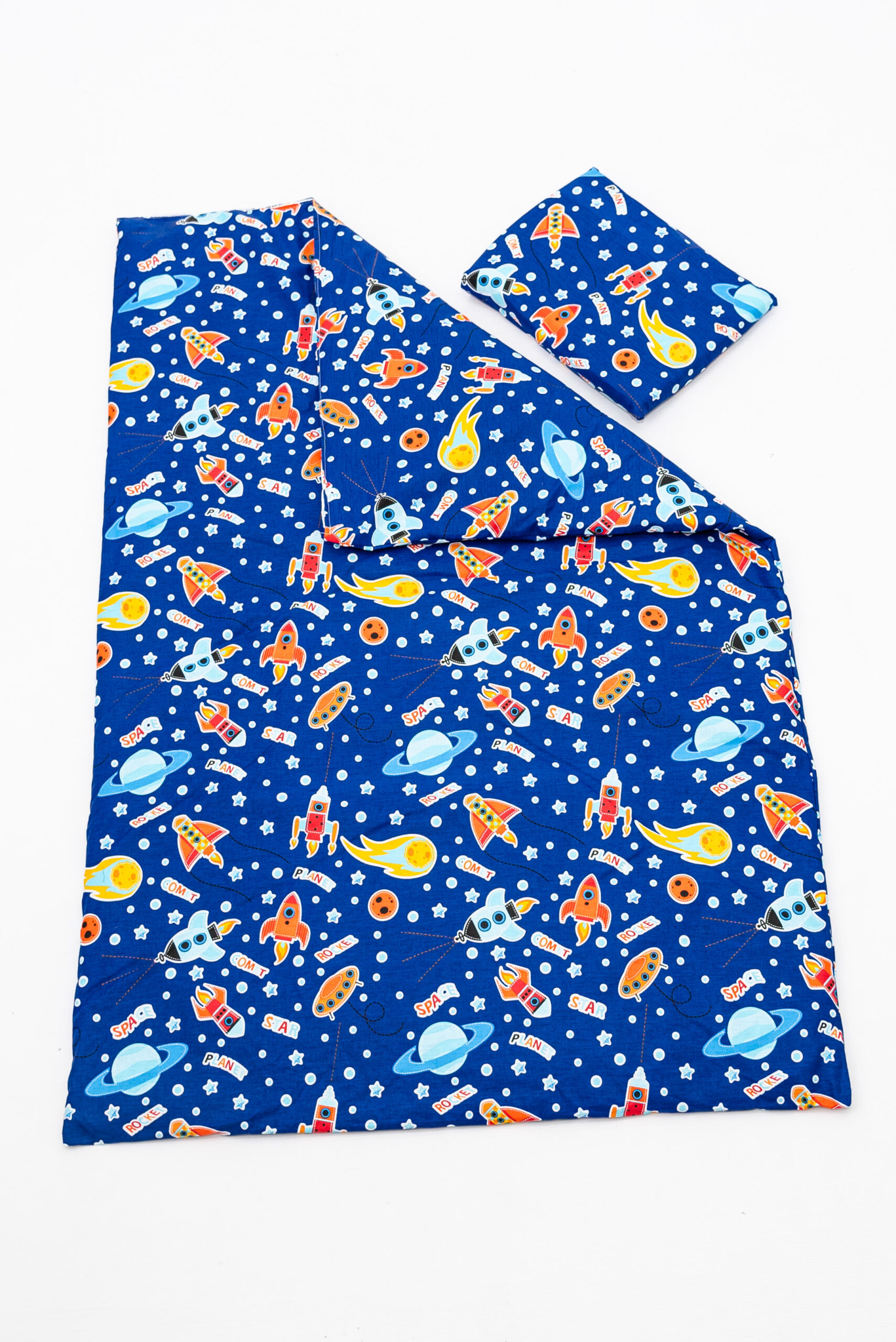 Baby Haven Cot Comforter Set - Blue rocket - Image 3