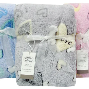 Coral Fleece Cutwork Blanket