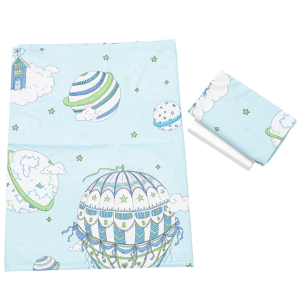 Baby Haven Toddler Bed Duvet Set – Blue Hot Air Balloon