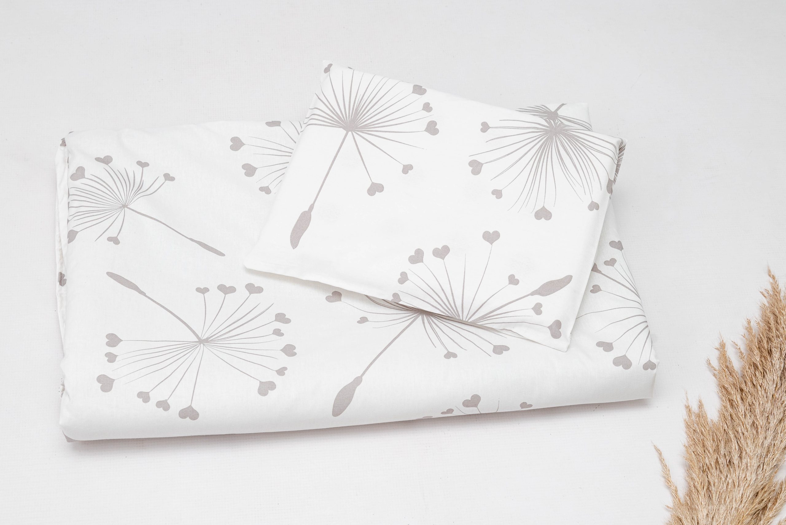 Baby Haven Baby Cot Duvet Set - Grey Dandelion - Image 2