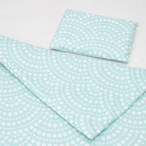 Baby Haven Cot Comforter Set - Turquise Dots