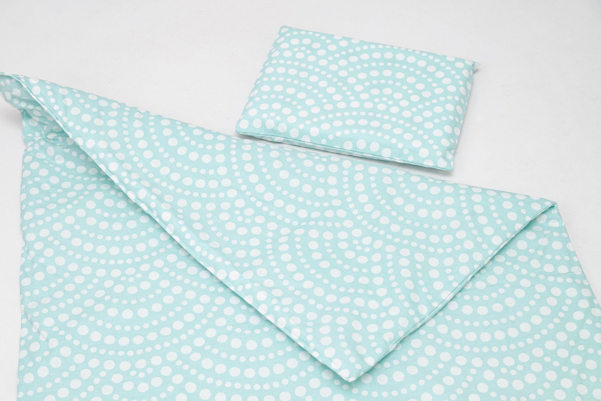 Baby Haven Cot Comforter Set - Turquise Dots