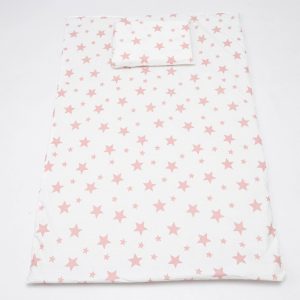 Baby Haven Baby Cot Duvet Set - Pink Stars