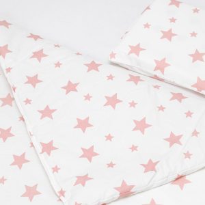 Baby Haven Cot Comforter Set - Pink Stars