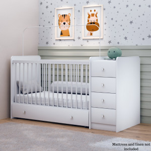 DreamNest Baby Cot with Storage and Changer
