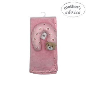 Mother's Choice Coral Fleece Blanket With Pillow