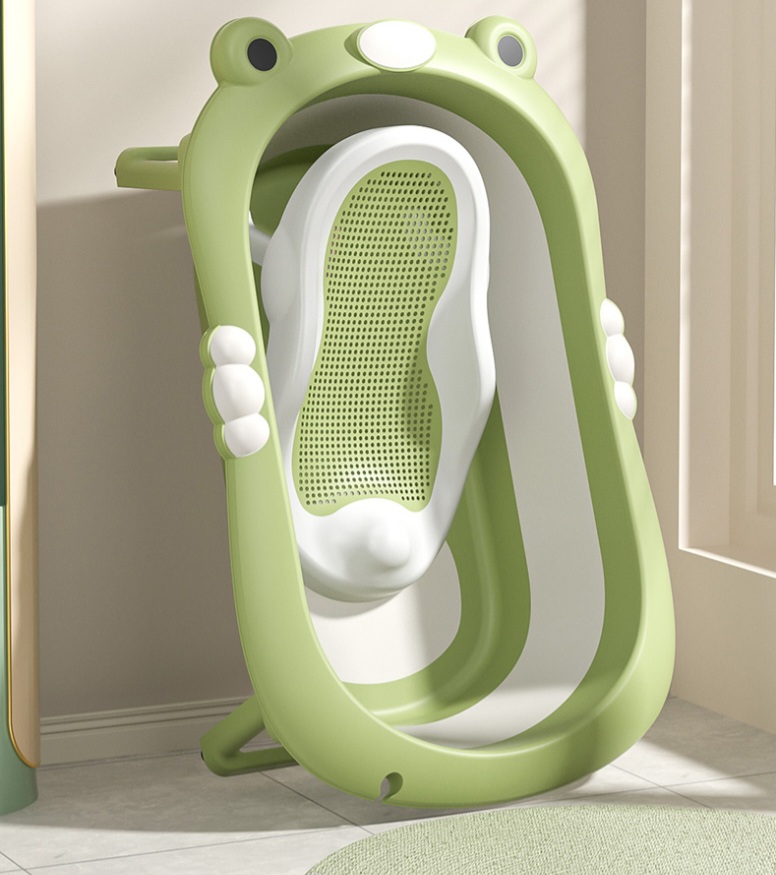 Frog Baby Bath with Bath Support