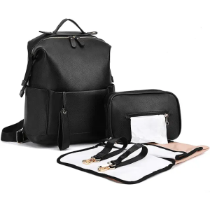 Zahara 3pc PU Leather Diaper Bag
