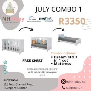 July Cot Promo 1 (Dream Std Baby Cot 3 in 1)