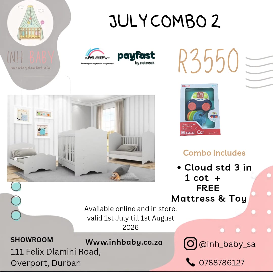 July Cot Promo 2 (Cloud Std 3-in-1 Baby Cot)
