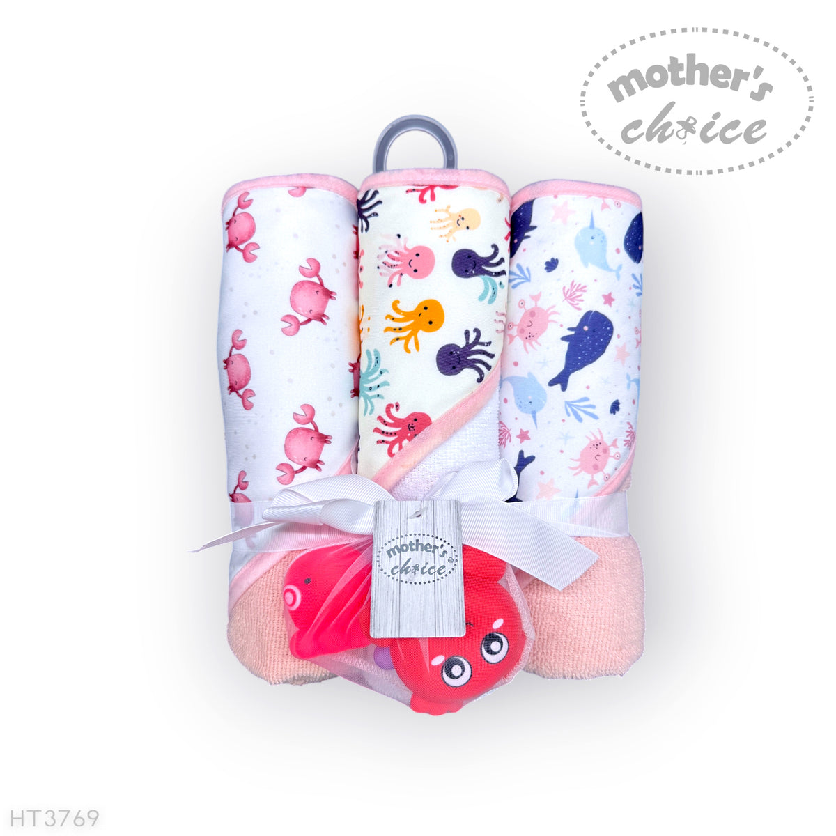 Mother's Choice 3 Hooded Towels & 3 Squeaky Toys - Image 4